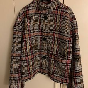 Halogen Multicolor Plaid Jacket